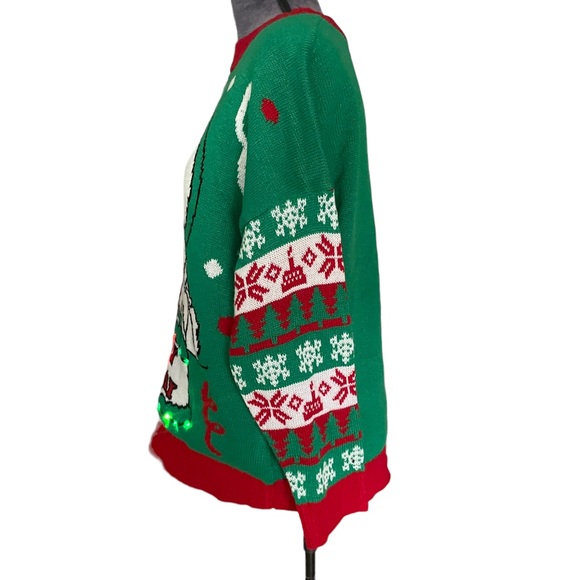 Happy Birthday Jesus Sweater‎ w/Twinkle Lights Size 0X NWT - Picture 5 of 8